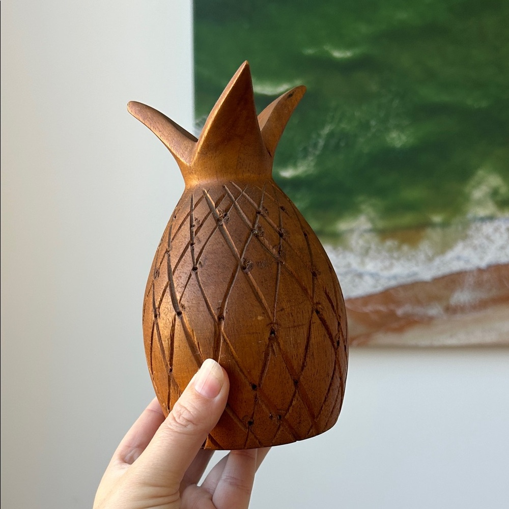 Vintage Wooden Pineapple Candlestick